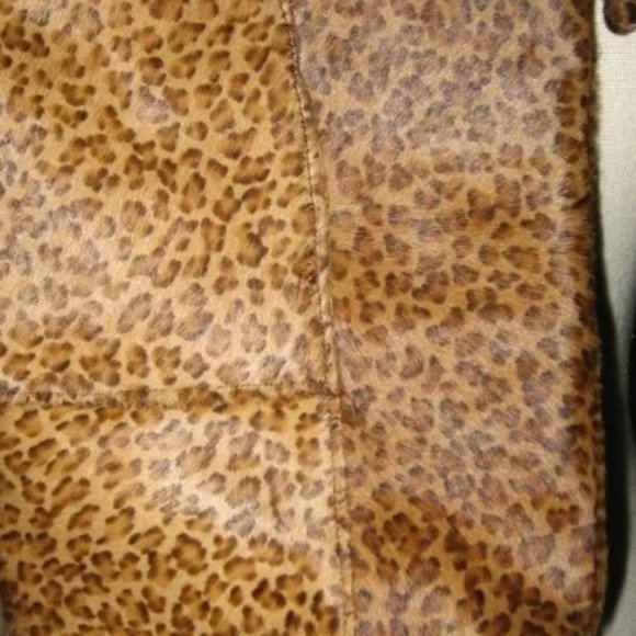 ❤️BOTTEGA VENETA Pony Fur Leopard Spotted Shoulder Bag Purse - Picture 4 of 7